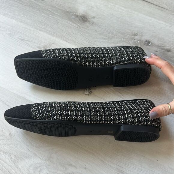 VIVAIA
Margot 2.0 Stretch Knit Plaid Flats black and white 11 tweed NWT in box - Picture 10 of 13